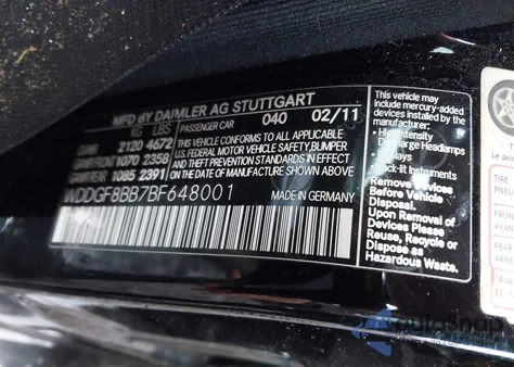 2011 Mercedes-Benz C 300 Luxury 4Matic/Sport 4Matic from USA, damaged, VIN WDDGF8BB7BF648001